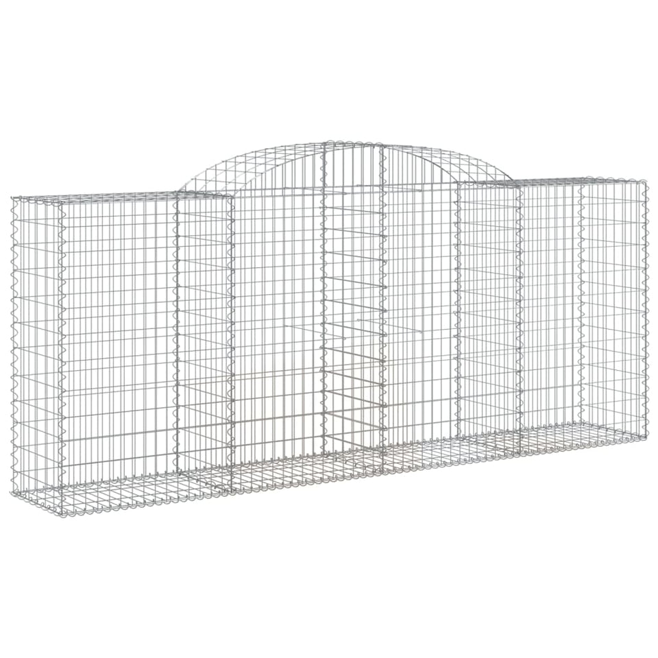 Arched Gabion Baskets 6 pcs 300x50x120/140 cm Galvanised Iron