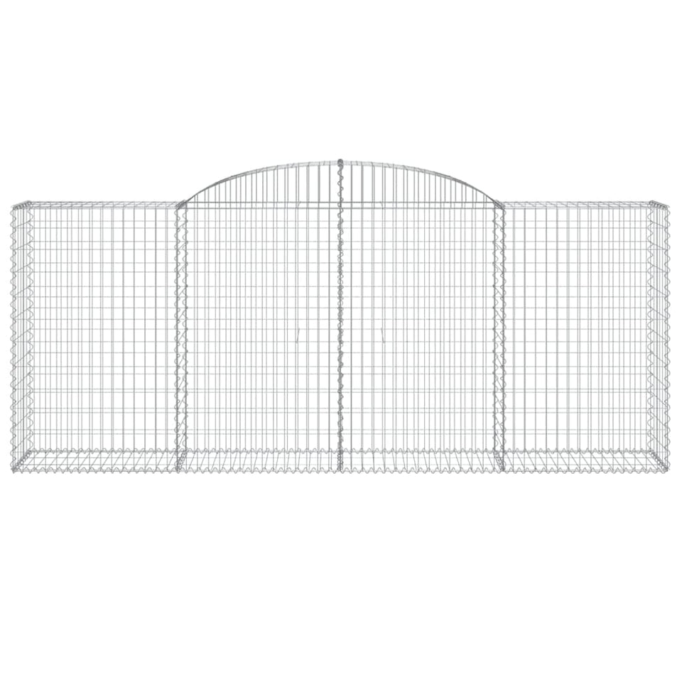 Arched Gabion Baskets 6 pcs 300x50x120/140 cm Galvanised Iron