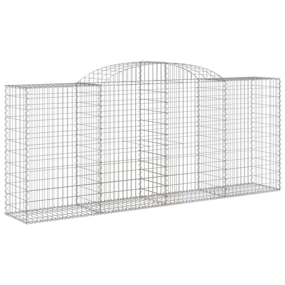 Arched Gabion Baskets 7 pcs 300x50x120/140 cm Galvanised Iron