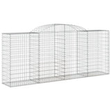 Arched Gabion Baskets 7 pcs 300x50x120/140 cm Galvanised Iron