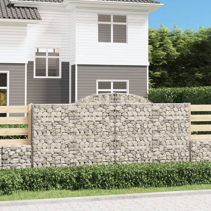 Arched Gabion Baskets 3 pcs 300x50x140/160 cm Galvanised Iron