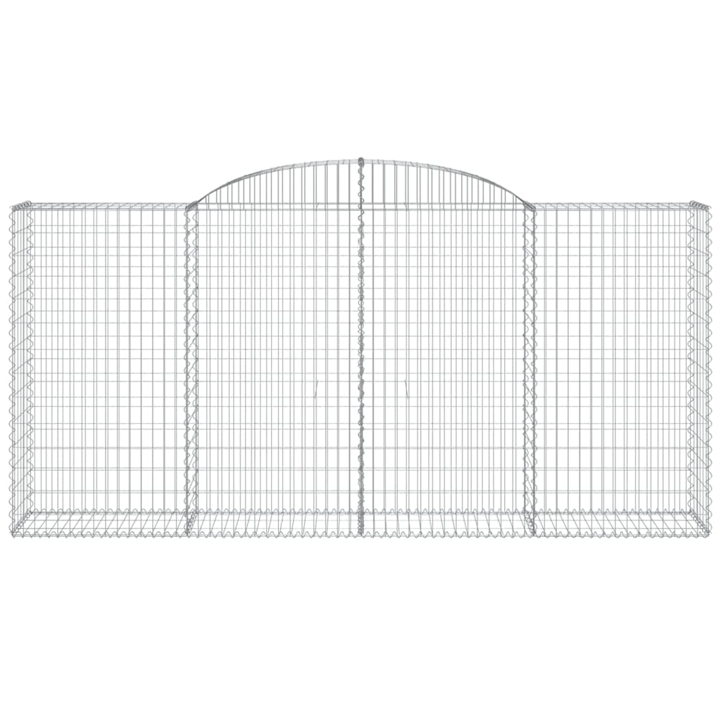 Arched Gabion Baskets 4 pcs 300x50x140/160 cm Galvanised Iron