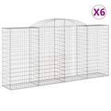 Arched Gabion Baskets 6 pcs 300x50x140/160 cm Galvanised Iron