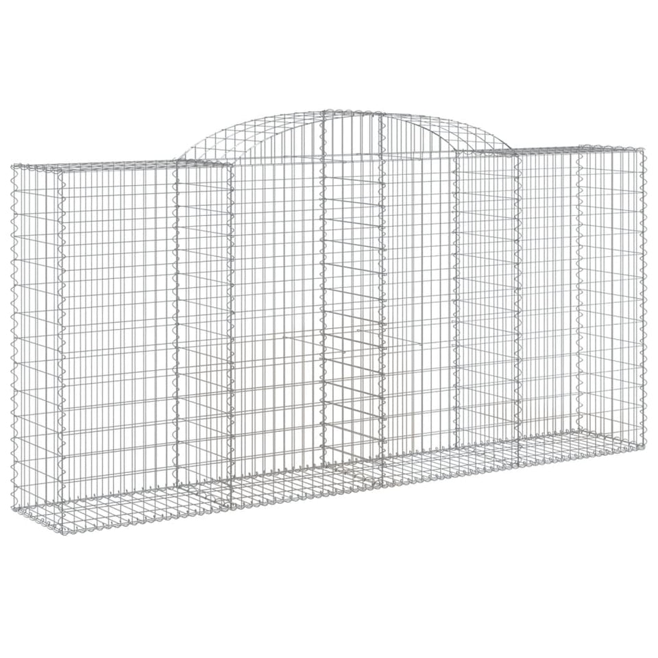 Arched Gabion Baskets 7 pcs 300x50x140/160 cm Galvanised Iron