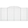 Arched Gabion Baskets 7 pcs 300x50x140/160 cm Galvanised Iron
