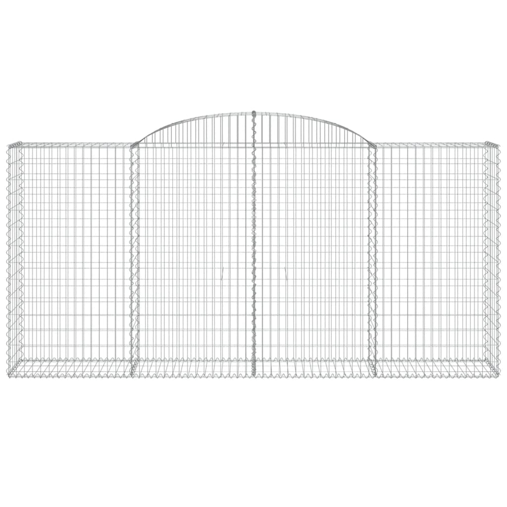 Arched Gabion Baskets 8 pcs 300x50x140/160 cm Galvanised Iron