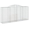 Arched Gabion Baskets 9 pcs 300x50x140/160 cm Galvanised Iron