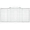 Arched Gabion Baskets 9 pcs 300x50x140/160 cm Galvanised Iron