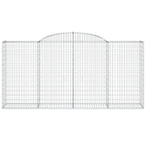 Arched Gabion Baskets 9 pcs 300x50x140/160 cm Galvanised Iron