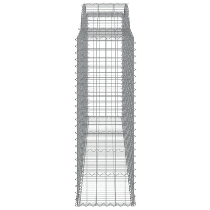 Arched Gabion Baskets 15 pcs 300x50x140/160 cm Galvanised Iron