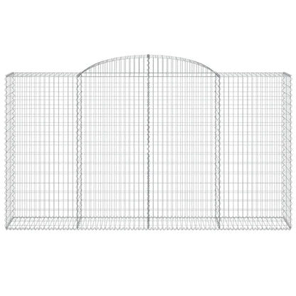 Arched Gabion Baskets 4 pcs 300x50x160/180 cm Galvanised Iron