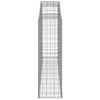 Arched Gabion Baskets 4 pcs 300x50x160/180 cm Galvanised Iron