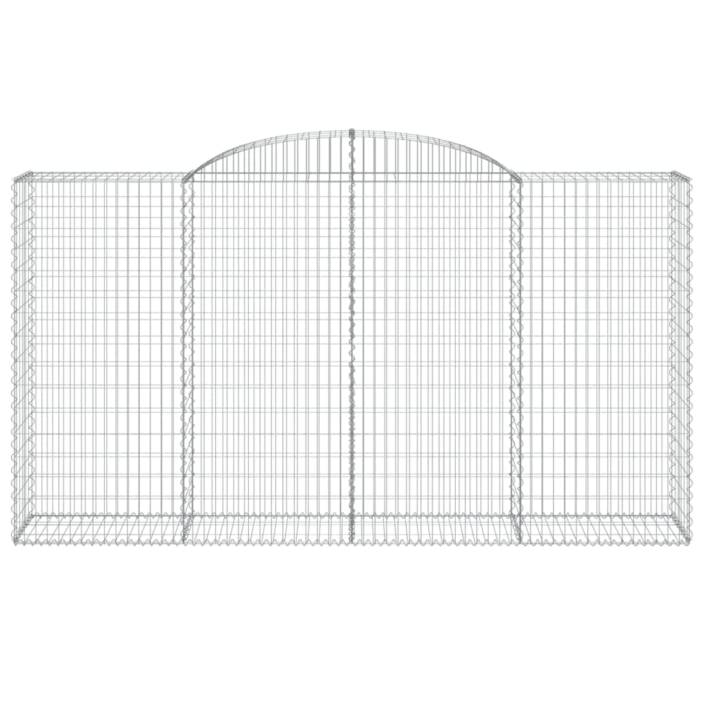 Arched Gabion Baskets 11 pcs 300x50x160/180 cm Galvanised Iron