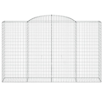 Arched Gabion Baskets 2 pcs 300x50x180/200 cm Galvanised Iron