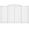Arched Gabion Baskets 3 pcs 300x50x180/200 cm Galvanised Iron
