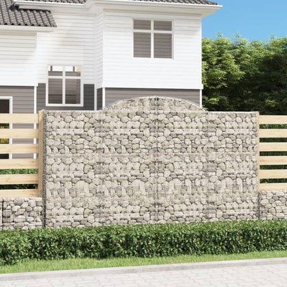 Arched Gabion Baskets 4 pcs 300x50x180/200 cm Galvanised Iron