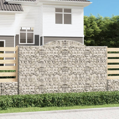 Arched Gabion Baskets 5 pcs 300x50x180/200 cm Galvanised Iron