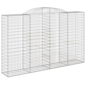 Arched Gabion Baskets 8 pcs 300x50x180/200 cm Galvanised Iron