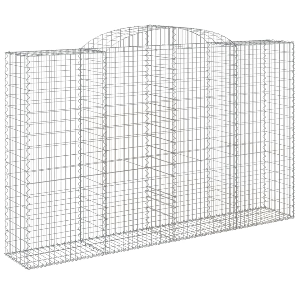 Arched Gabion Baskets 8 pcs 300x50x180/200 cm Galvanised Iron