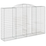 Arched Gabion Baskets 8 pcs 300x50x180/200 cm Galvanised Iron