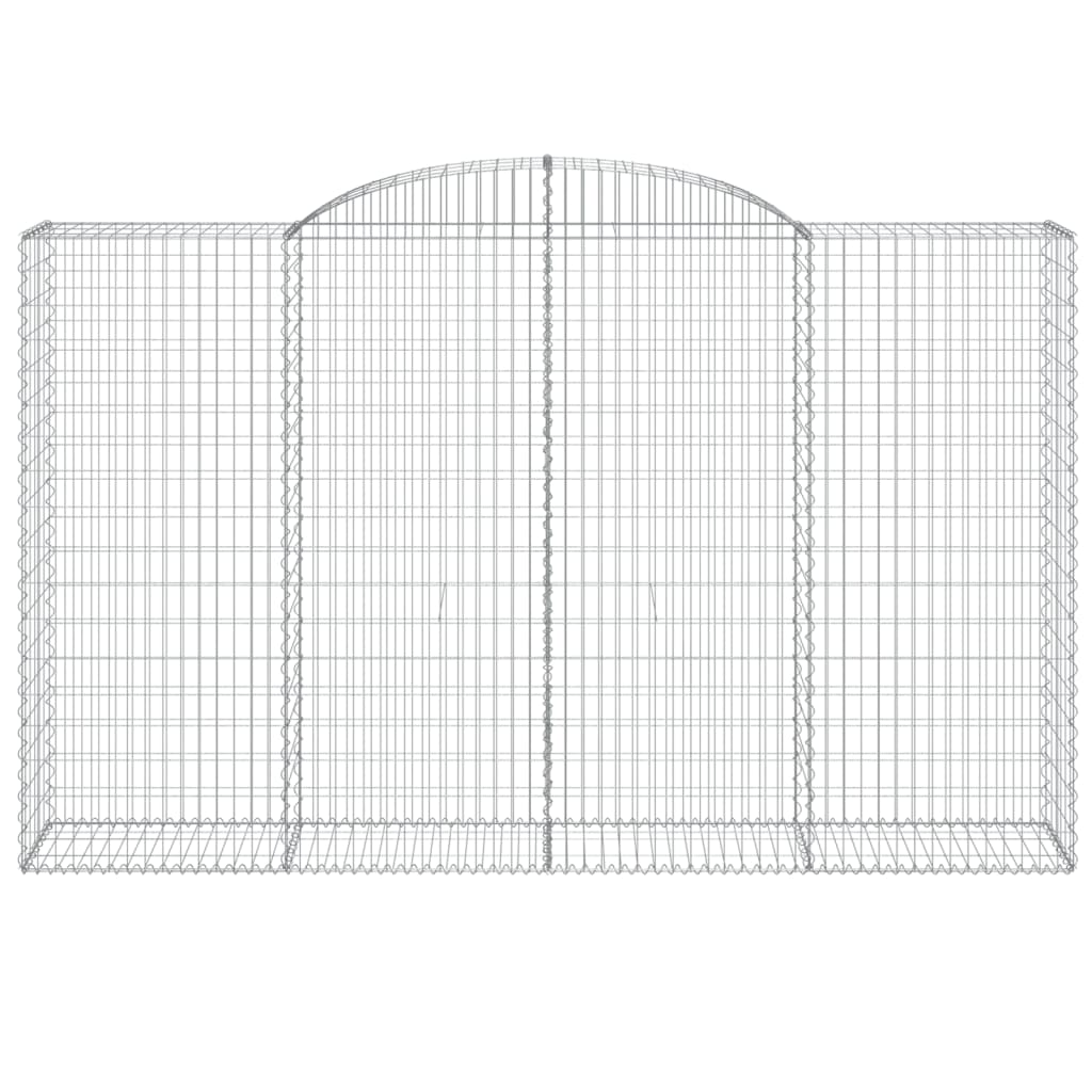 Arched Gabion Baskets 8 pcs 300x50x180/200 cm Galvanised Iron