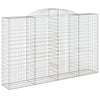 Arched Gabion Baskets 9 pcs 300x50x180/200 cm Galvanised Iron