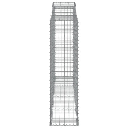 Arched Gabion Baskets 9 pcs 300x50x180/200 cm Galvanised Iron