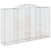Arched Gabion Baskets 13 pcs 300x50x180/200 cm Galvanised Iron