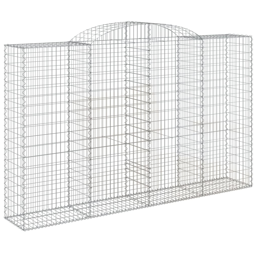 Arched Gabion Baskets 17 pcs 300x50x180/200 cm Galvanised Iron