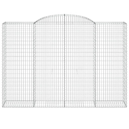 Arched Gabion Baskets 2 pcs 300x50x200/220 cm Galvanised Iron