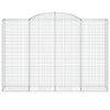 Arched Gabion Baskets 9 pcs 300x50x200/220 cm Galvanised Iron