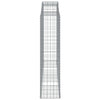 Arched Gabion Baskets 9 pcs 300x50x200/220 cm Galvanised Iron