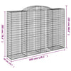 Arched Gabion Baskets 9 pcs 300x50x200/220 cm Galvanised Iron