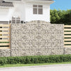 Arched Gabion Baskets 9 pcs 300x50x200/220 cm Galvanised Iron