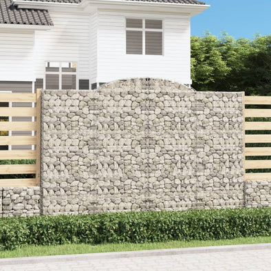 Arched Gabion Baskets 9 pcs 300x50x200/220 cm Galvanised Iron