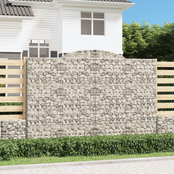 Arched Gabion Baskets 9 pcs 300x50x200/220 cm Galvanised Iron