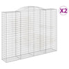 Arched Gabion Baskets 2 pcs 300x50x220/240 cm Galvanised Iron