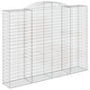 Arched Gabion Baskets 2 pcs 300x50x220/240 cm Galvanised Iron