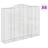 Arched Gabion Baskets 6 pcs 300x50x220/240 cm Galvanised Iron