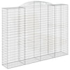 Arched Gabion Baskets 6 pcs 300x50x220/240 cm Galvanised Iron