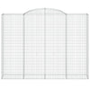 Arched Gabion Baskets 6 pcs 300x50x220/240 cm Galvanised Iron