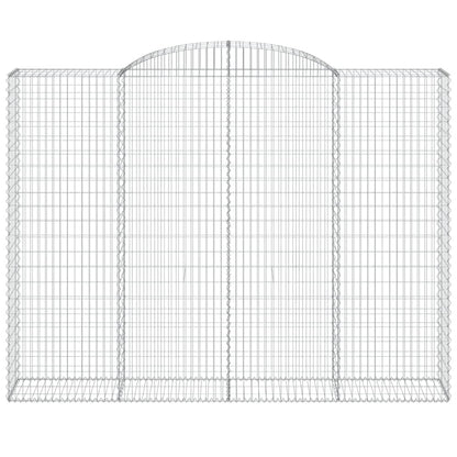 Arched Gabion Baskets 7 pcs 300x50x220/240 cm Galvanised Iron