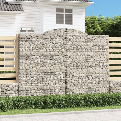 Arched Gabion Baskets 9 pcs 300x50x220/240 cm Galvanised Iron