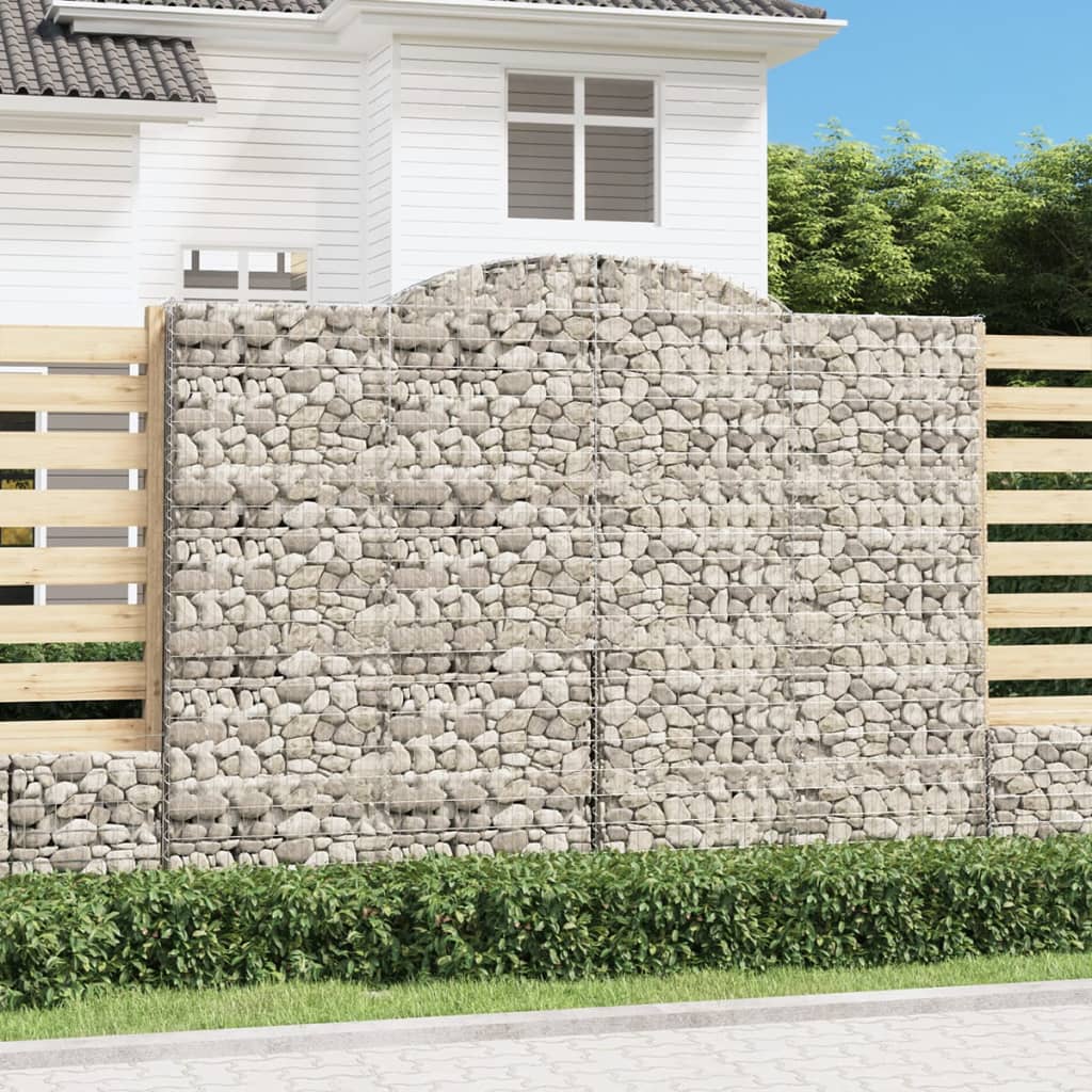 Arched Gabion Baskets 13 pcs 300x50x220/240 cm Galvanised Iron