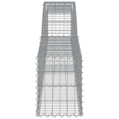 Arched Gabion Baskets 2 pcs 400x30x40/60 cm Galvanised Iron