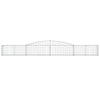 Arched Gabion Baskets 9 pcs 400x30x40/60 cm Galvanised Iron