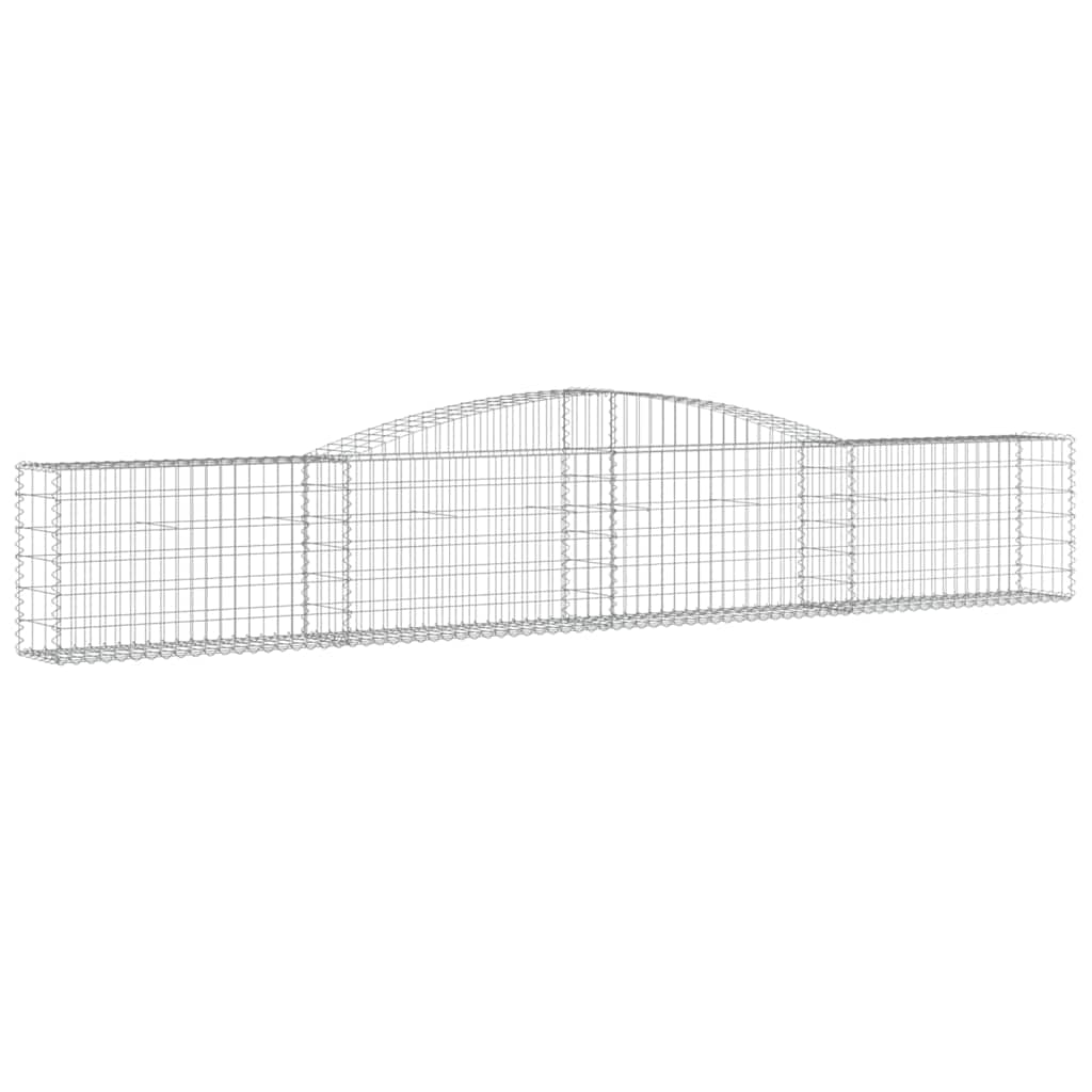 Arched Gabion Baskets 4 pcs 400x30x60/80 cm Galvanised Iron