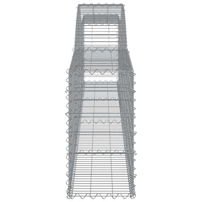 Arched Gabion Baskets 4 pcs 400x30x60/80 cm Galvanised Iron