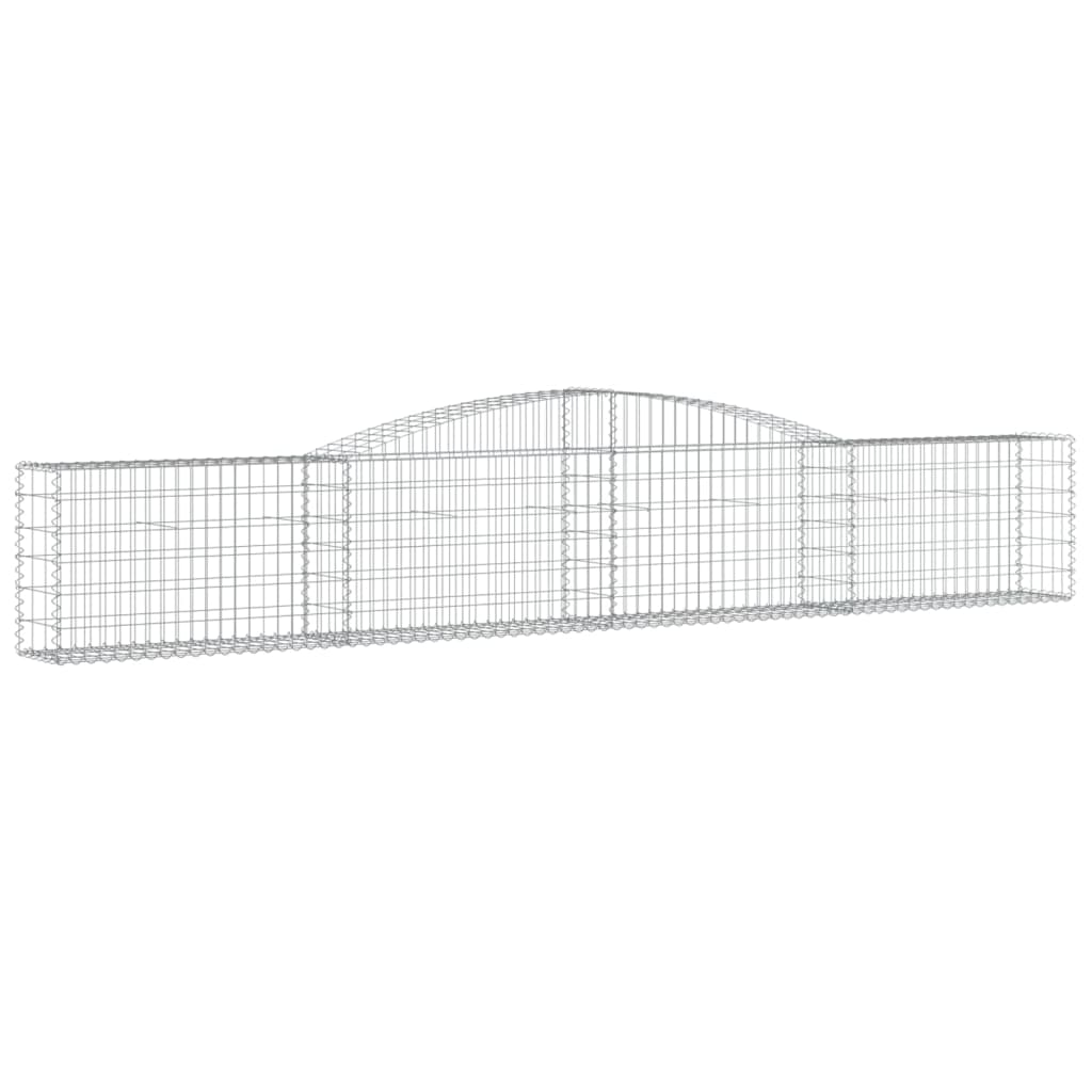 Arched Gabion Baskets 5 pcs 400x30x60/80 cm Galvanised Iron