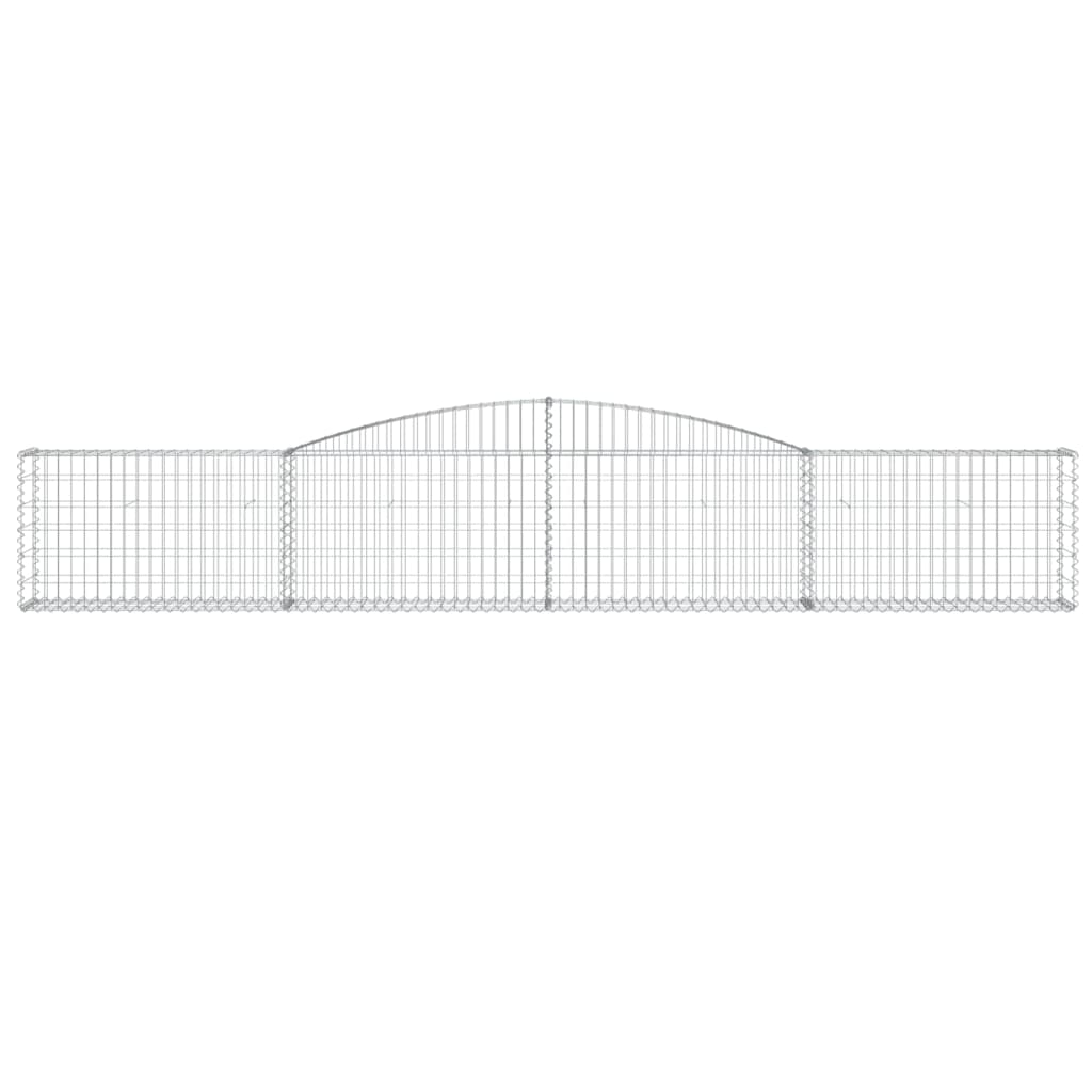 Arched Gabion Baskets 5 pcs 400x30x60/80 cm Galvanised Iron